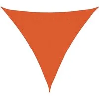 vidaXL Sonnensegel Sonnensegel 160 g/m² Dreieckig Orange 3,6x3,6x3,6 m HDPE, (1-tlg)