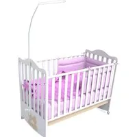 Babymajawelt Himmelstange Himmelstange für Babybett Standard weiß zum Festschrauben, 1-läufig, Festschrauben, Klemme zum Festschrauben, Metall, schnelles Aufbauen, Himmelhalter für jedes Babybett, Made In EU