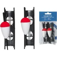 Kinetic Vorfachschnur CLASSIC FLOAT KIT SET - 2 Fertigangeln - 30mm - Pose Schwimmer Haken, (2-St), Fertig gebundenes Angelset