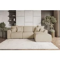 99rooms Ecksofa Gusto, Sofa L-Form, Eckcouch, mit Schlaffunktion, abnehmbaren Rückenkissen, Bezug-Strukturstoff NEVE