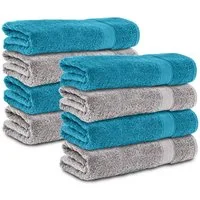 Komfortec Handtuch Set 50x100 cm aus 100 % Baumwolle, Frottee (Packung, 8-St), Handtücher Set, Weich, Towel
