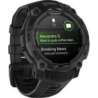 Instinct 3 - 45 mm, AMOLED, Smartwatch Black, Silikon-Armband