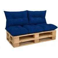 Amilian Palettenkissen Palettenauflagen Set 3-tlg., 120x80 cm + 2x 40x60 cm, für Palettenmöbel, Balkon, Terrasse und Wohnbereich
