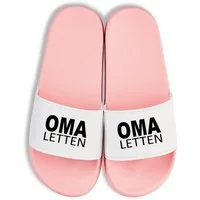 Youth Designz Herren Damen Badelatschen "Oma Letten" Fun-Print lustig Geschenk Badeschuh mit witzigen Aufdruck für Männer und Frauen