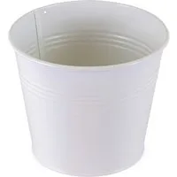 matches21 HOME & HOBBY Blumentopf Blumentopf aus Metall in weiß 14 x 13 cm (1 St)