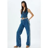 Koton High-waist-Jeans Hohe Leibhöhe Longer Straight High-waist-Jeans