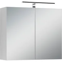 byLIVING Spiegelschrank Serie Spree, in vielen Breiten erhältlich Soft-Close, LED Beleuchtung mit Schalter- und Steckdosenbox
