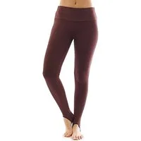 YESET Leggings Thermo Fleece hoher Bund mit Steg Leggings Baumwolle Leggins braun XL