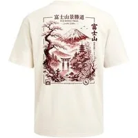Neverless Oversize-Shirt Herren T-Shirt - Design Mount Fuji - Oversized Relaxed Fit Printshirt mit Print