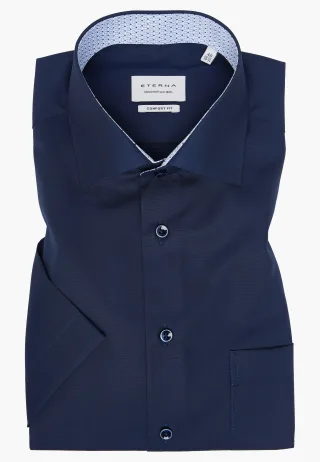 ETERNA - Original Shirt Popeline Kurzarm navy - Gr. - 41