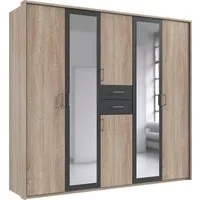 Wimex Kleiderschrank Diver Drehtürenschrank mit Spiegel, 180, 225 o. 270cm breit Bestseller Schlafzimmerschrank wahlweise 3 Innenausstattungen