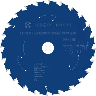 Bosch EXPERT Construct Wood Kreissägeblatt, 160x1,6x20 mm, T24 - 2608902209