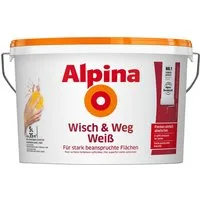 Alpina Wandfarbe Wisch & Weg Weiß 5 Liter matt