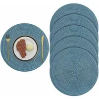 HAUSS SPOLE Platzset Platzsets 6er Set Baumwolle Hitzebeständig Waschbare rutschfest, (langlebig,hitzebeständig,abriebfest,Praktikabilität, 6-St), für den täglichen Gebrauch, Familienessen, Hochzeitspartyusw.