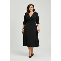 Shape of You Midikleid Kleid mit V-Ausschnitt und halben Ärmeln
