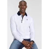 DELMAO Langarm-Poloshirt Langarm, aus atmungsaktivem Piqué-Stoff, Polokragen