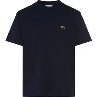 Lacoste T-Shirt Rundhalsausschnitt, Jersey-Qualität aus reiner Baumwolle