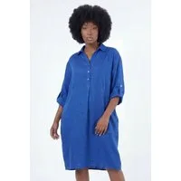 YC Fashion & Style Blusenkleid Leinen-Tunika Oversized One Size in Unifarbe