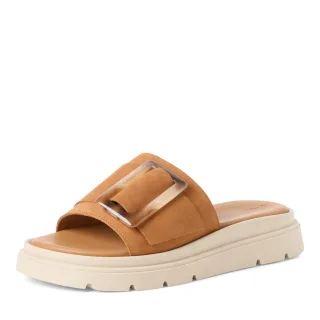 Tamaris - Da.-Pantolette cognac nubuc - Gr. - 39