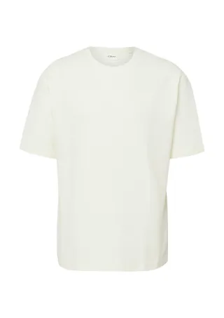 s.Oliver Red Label - Hochwertiges T-Shirt mit Waffelstruktur im Modern Fit weiß - Gr. - 3XL
