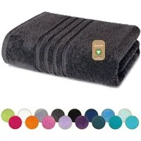 Lavea Badetuch Bali Duschtuch 100x150 cm Duschtuch 70x140 cm, Weiches Bio-Baumwollfrottee (1-St), Handtuch, GOTS-zertifiziert, extra saugstark mit 500g/m²