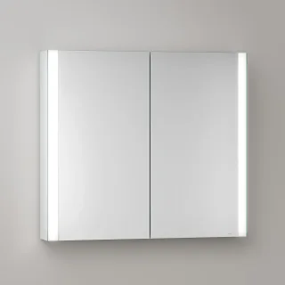 KEUCO Royal Atlas LED Spiegelschrank 80 x 71 x 12,7 cm mit 2 Türen, Aufputz 211201450026