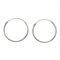 Westernlifestyle Paar Creolen Silver Circle Creolen 925 Sterling Silber