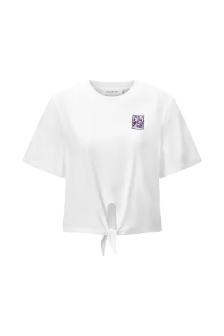 Rich & Royal - Knot T-Shirt with Print white - Gr. - XS