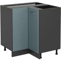 Vicco Eckunterschrank R-Line, Blau-Grau/Anthrazit, 75.6 cm ohne Arbeitsplatte (1-St)