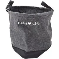 OOTB Wäschekorb Wäschekorb Easy Life Wäschesack grau Wäschetonne Filz Wäschesammler, mit eingenähtem Innensack