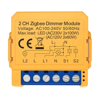 Tuya WiFi/ZigBe Smart Dimmers Switch Module 1/2 Gang Control LED Lights Dimmable Switch Voice Control with Alexa Google