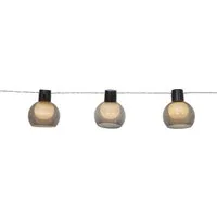 STAR TRADING LED-Lichterkette Smoky, 10-flammig, Ø 7 cm, ca. 2,7 m + 2 m Zuleitung, Kunststoff, Akku, outdoor