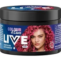 Schwarzkopf Haarmaske 1x Schwarzkopf Live Colour and Care Haarmaske Pink 150ml, 1-tlg., temporäre Haarfarbe für Farb-Boost & intensive Pflege in nur 5 Minuten