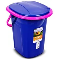 GreenBlue Campingtoilette GB320 Tragbarer Toiletten-Eimer mit Tragegriff 19L, Toilettenpapierhalter, Auskipp-Hilfe für Camping, Wohnwagen, Boot