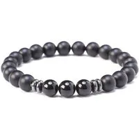 Kim Johanson Armband Chakra, mit Jaspi Perlen und Lavasteinen, Naturstein, elastisch, Geschenk