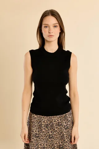 molly bracken - Stricktop mit Spitze schwarz - Gr. - XS