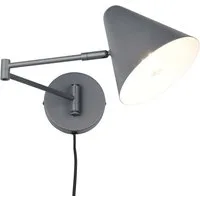 TRIO Leuchten LED Wandleuchte, Dimmfunktion, LED wechselbar, Warmweiß, Innen Wandbeleuchtung mit Schwenkarm Schalter, Kabel und Stecker