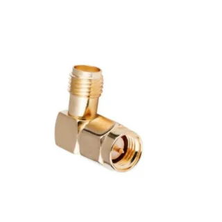 Right Angle RP-SMA-JK RF Connector Male to Female Adapter for FPV RC Drone Antennas Signal Transmission