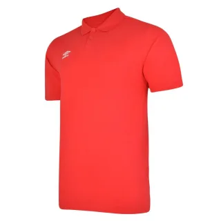 Umbro Herren Essential Polo Shirt (Zinnoberrot/Weiß)