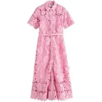 Next Midikleid Festliches Hemdblusenkleid mit Spitze in Midilänge (2-tlg)