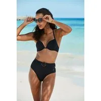 s.Oliver Highwaist-Bikini-Hose Rome mit abnehmbarem Gürtel