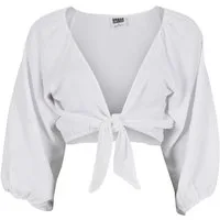 URBAN CLASSICS Klassische Bluse Urban Classics Ladies Structured Knotted Blouse