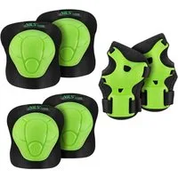 NILS EXTREME Protektoren-Set Schoner Set Inlineskates Skateboard Protektoren Schützer rot (6-tlg), Bequemer Sitz dank Klettverschluss und Gummiband