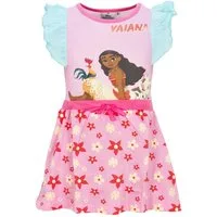 Disney Sommerkleid Disney Vaiana Moana Kinder Mädchen Sommerkleid Kleid 100% Baumwolle, Gr. 98 bis 128