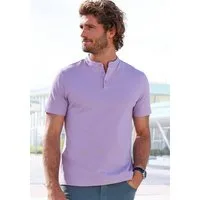 John Devin Henleyshirt mit Stehkragen, Regular-Fit, aus Baumwoll-Piqué