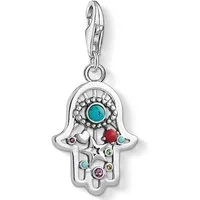 THOMAS SABO Charm-Einhänger Charm-Anhänger Ethno Fatimas Hand, mit Zirkonia (synth)