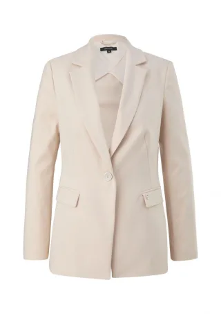 comma - Blazer in tailliertem Schnitt beige - Gr. - 42