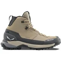 Salewa Puez Leather Mid Powertex W Hikingschuh Komfortabler Wanderschuh für Damen, ideal für lange Touren mit