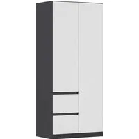 rauch Drehtürenschrank Schrank Garderobe MAINZ Breiten 91/136/181/226/271/315/360, Höhe 210cm (3 verschiedene Ausstattungen BASIC/CLASSIC/PREMIUM (inkl. SOFT-CLOSE) grifflose Front, Außentüren mit Push-to-Open Funktion MADE IN GERMANY