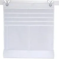 Kutti Raffrollo Kessy Biese, mit Hakenaufhängung, ohne Bohren, halbtransparent, Baumwolle, Polyester, Hakenaufhängung